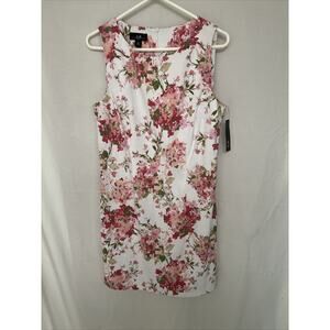 AGB Sleeveless Dress Women’s Size 16 Pink Floral NWT
